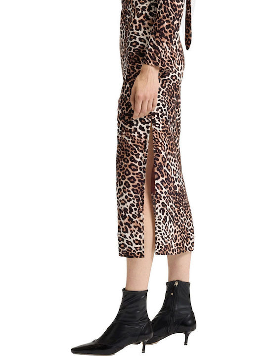 Kunera1 Midi Dress with Tearing Leopard