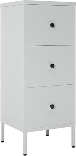 Rack de depozitare metalică cu 3 sertare L43xW40xH102buc