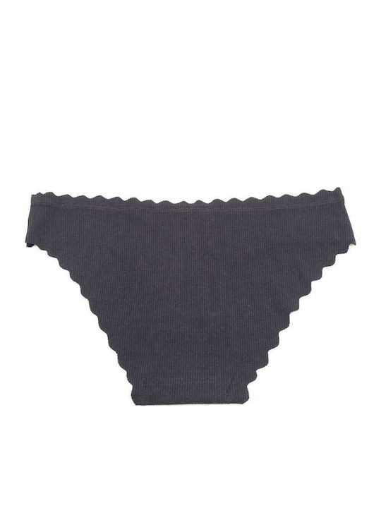 Cotton Women's Seamless Brief Black