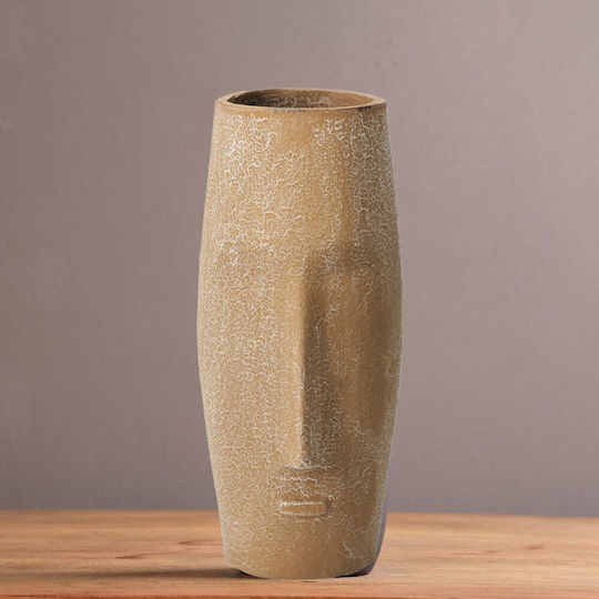 Koopman Βάζο Αλουμινίου Καφέ Φ9xΥ20cm