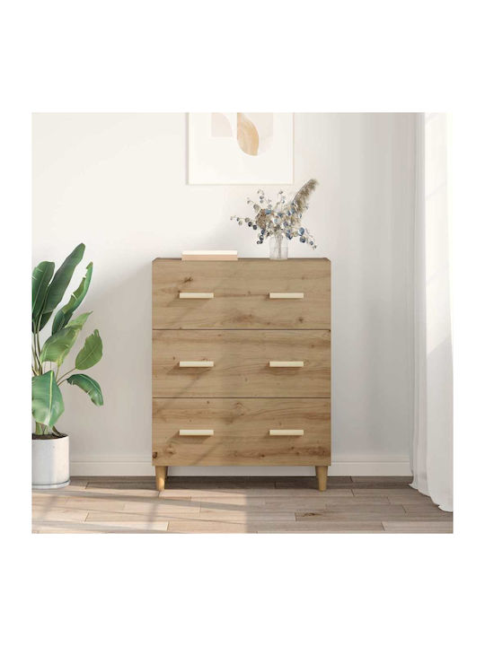Wooden Chest of Drawers Oaks 69.5x34x90cm