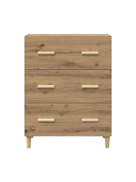 Wooden Chest of Drawers Oaks 69.5x34x90cm