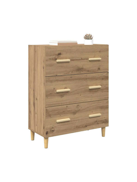 Wooden Chest of Drawers Oaks 69.5x34x90cm