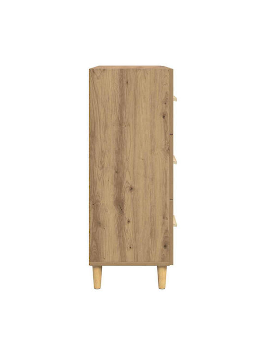 Wooden Chest of Drawers Oaks 69.5x34x90cm