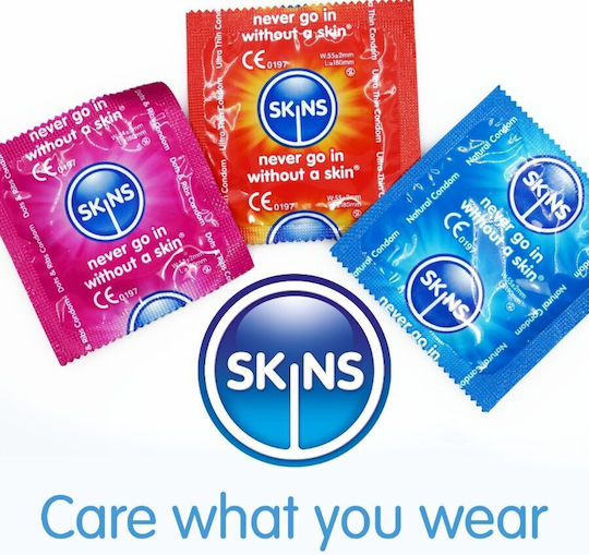 Skins Skins Premium Kondome 16 Stück 54 mm Dünn für ein Natürliches Gefühl mit Rillen