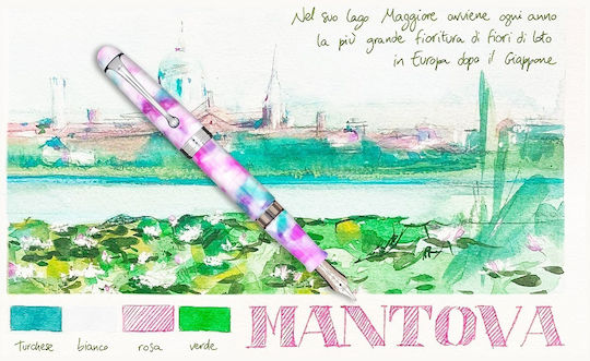 Aurora Writing Pen Pink with Blue Ink
