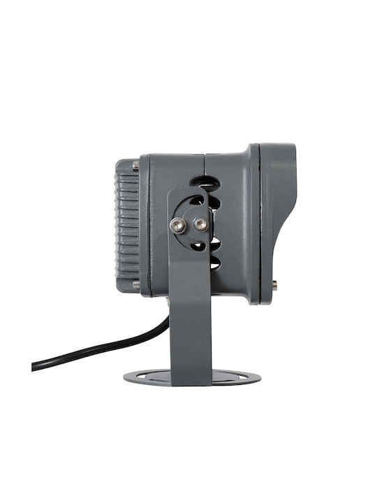 GloboStar Flood-xena Outdoor Floor Lamp LED Projector 12W with Warm White Light IP65 White
