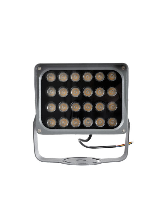 GloboStar Flood-xena Außenstehlampe LED Wall Washer 24W mit Warmes Weiß Licht IP65 Graues