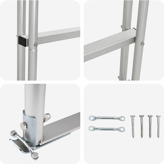 vidaXL 3 Steps Boat Ladder