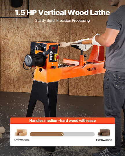 Vevor Mini-Drehmaschine LSMGCC24K15HO2OGSV2 mit Leistung 1.5kW