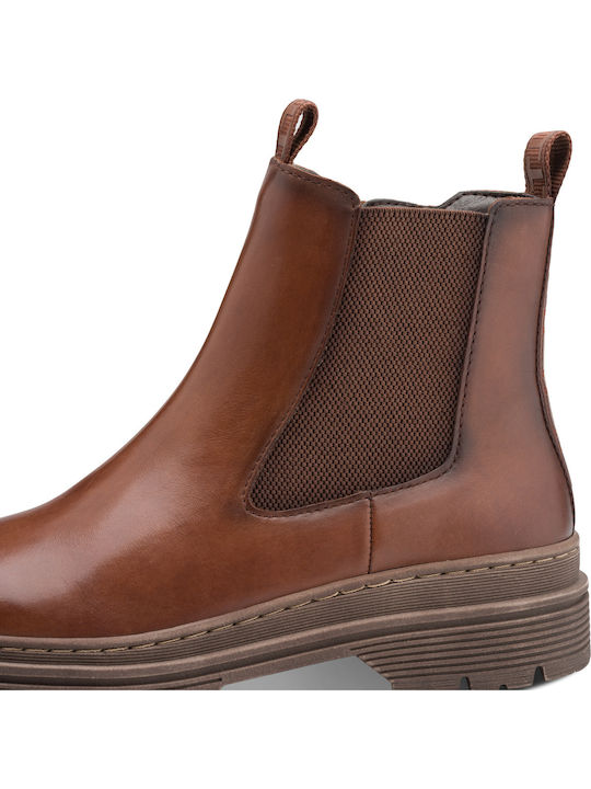 Leder Stiefeletten Damen Braun
