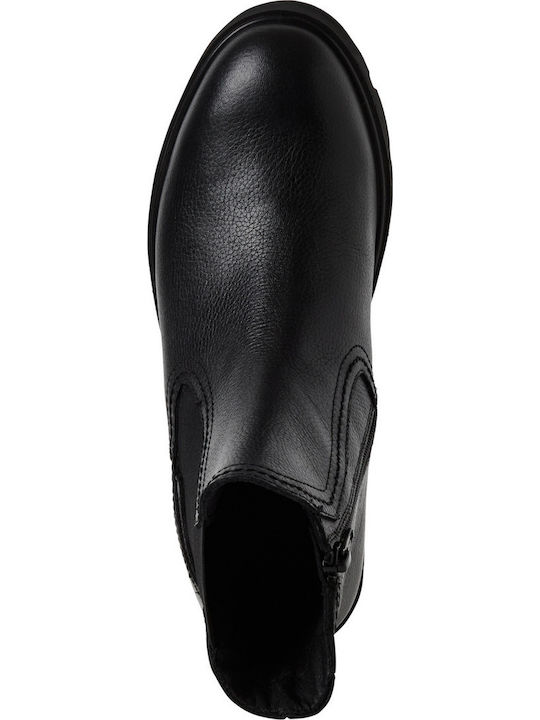 Leather Women's Ankle Boots Black