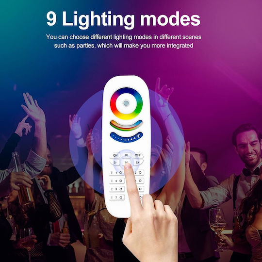 101540 LED RGB+CCT Controller 2.4GHz Full Touch 8 Zones DC12-24V 5CH 4A