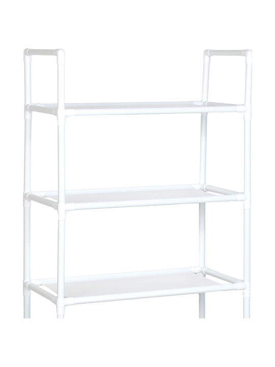 Keskor Boden Badezimmerregal Metallisch 47x25x152cm Weiß