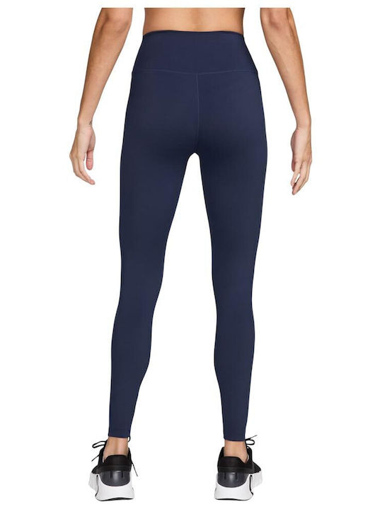 Dri-Fit One Training Γυναικείο Κολάν Ψηλόμεσο Μπλε