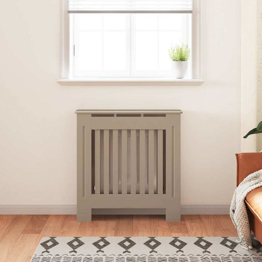 vidaXL Brown Particleboard Radiator Cover 78x19x81.5cm 2 Pieces