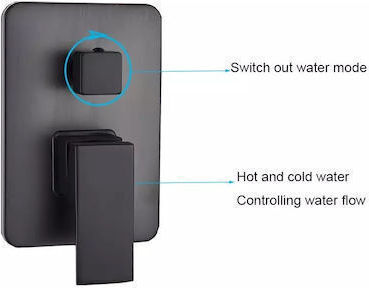 Poly für Dusche 2 Ausgänge Silber