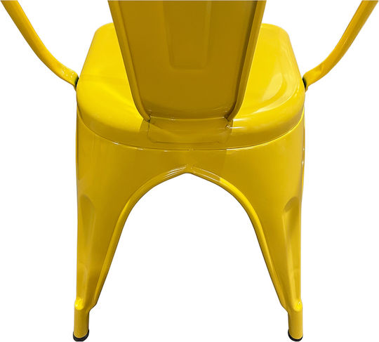 Scaun de exterior Metalic Galben 44x49x84cm
