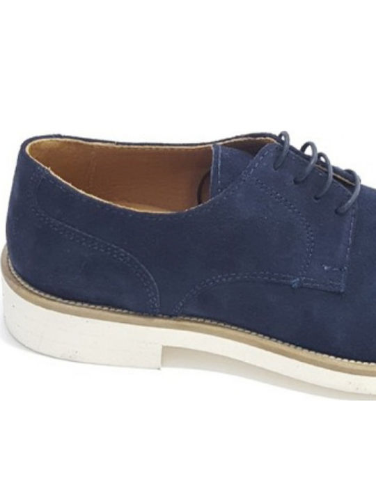 Leder Herren Freizeitschuhe Blau