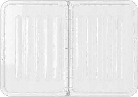 Storage Basket Plastic with Lid Transparent 15lt 1pcs