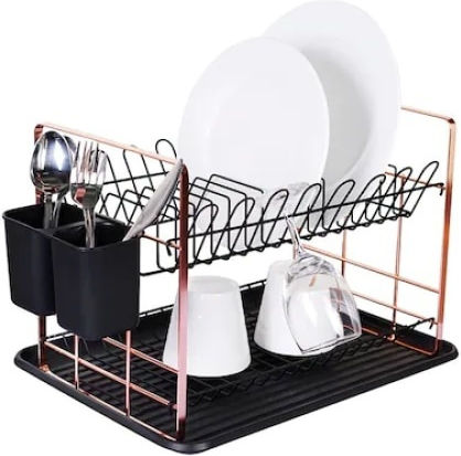 Inox Geschirrabtropfer & Abtropfgitter Grau 48x32x29cm