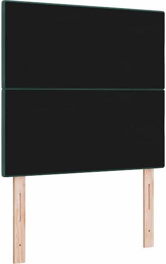vidaXL Bed Headboard made of Fabric Dark Green 90cm