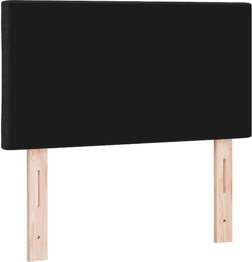 vidaXL LED Тапицирана Табла За Легло, Черна, 80 cm,