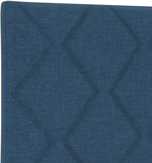 vidaXL LED-Kopfteil aus Stoff Blau 90 x 128 cm