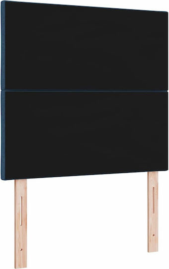 vidaXL LED-Kopfteil aus Stoff Blau 90 x 128 cm