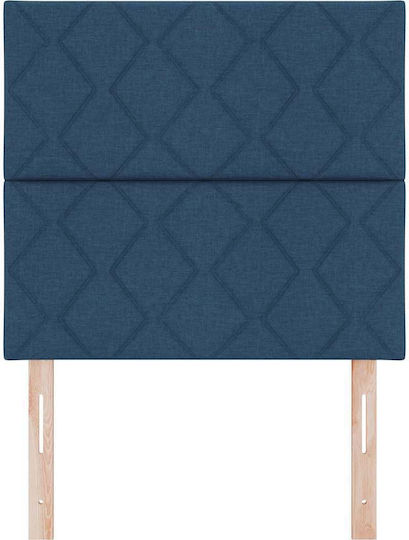 vidaXL LED-Kopfteil aus Stoff Blau 90 x 128 cm