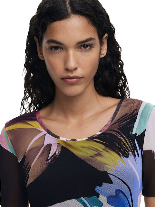 Dress Καλοκαιρινό Midi Φόρεμα Πλεκτό Multi