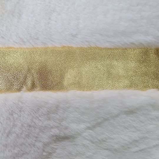 Rug Rectangular Furry White-Gold