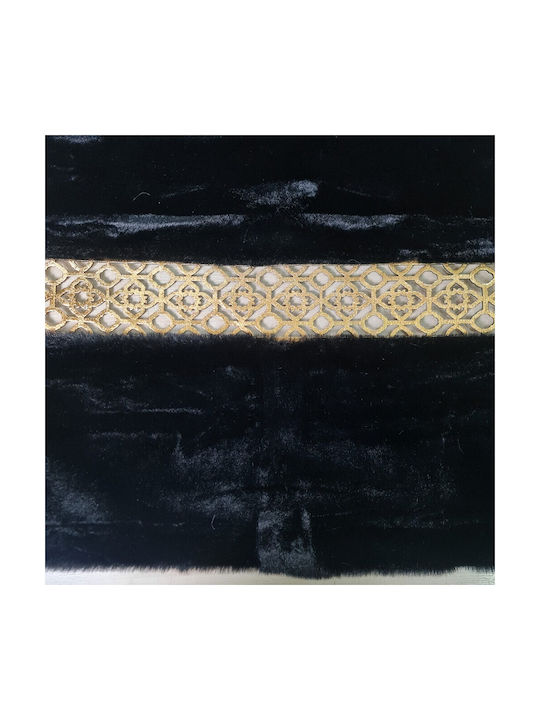 Covor Rectangular Din blană Black-Gold