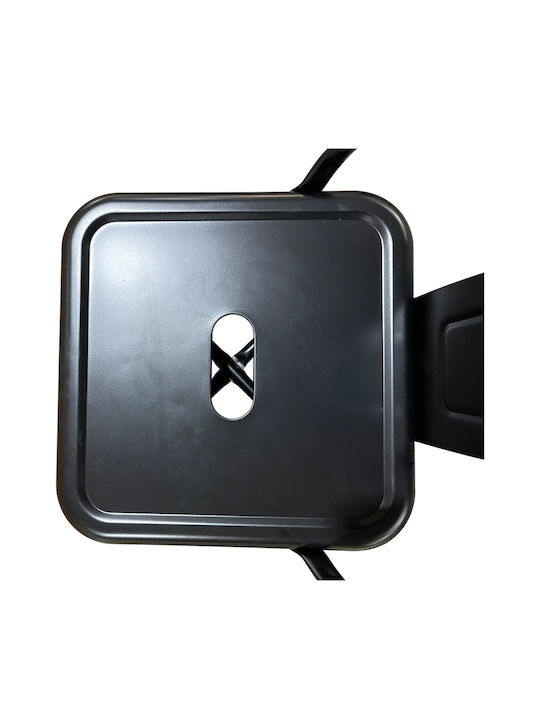 Stool Bar with Backrest Metallic Matte Black 43x43x94cm