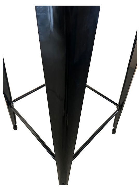Masă Pătrată Bar Pliabilă Metalică Neagră 60x60x103cm