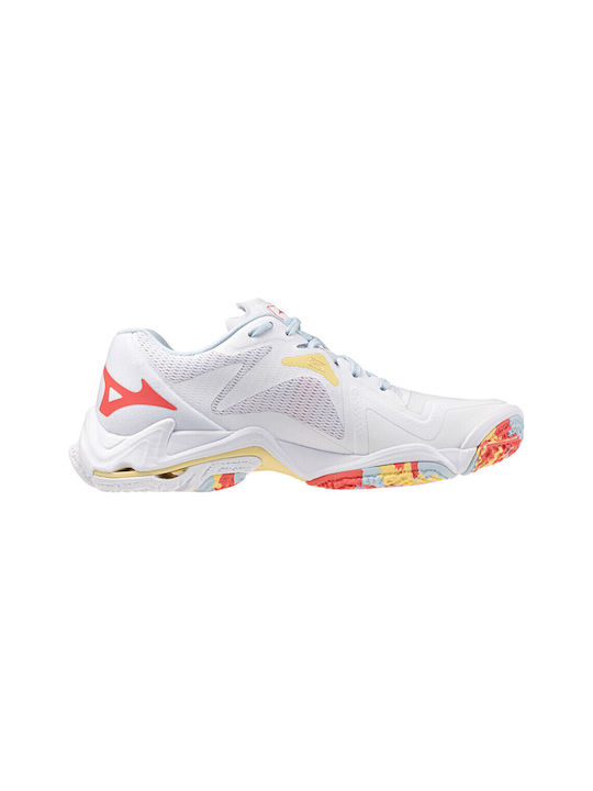 Lightning Z8 Sport Shoes Volleyball Λευκό / Κίτρινο / Κόκκινο