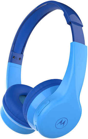 Motorola Moto JR300 Wireless / Wired On Ear Headphones with 24 hours of Operation Blue/Grey