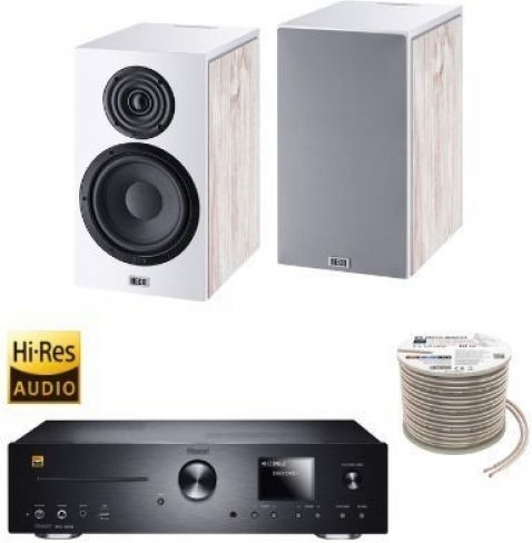 Аудиосистема 2 Пакет Magnat MC 400 + HECO Aurora 300 + Кабел Oehlbach MCRORA300W с CD Player и Bluetooth Бял