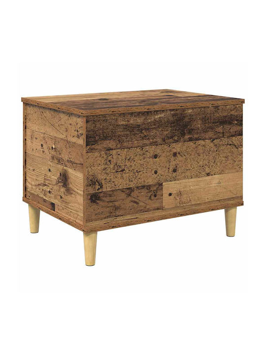 Kaffeetisch Zentral Quadratisch Holz Braun M60xB44,5xH45cm