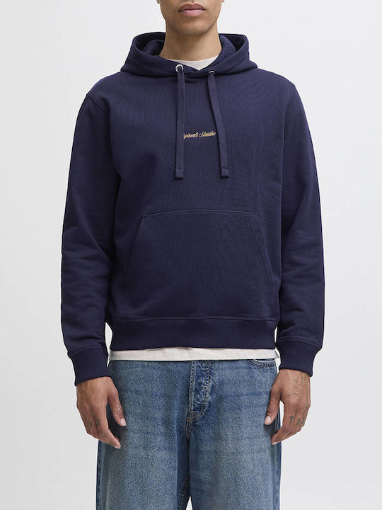 Jack & Jones Ocean Cavern, Ocean Blue cu Glugă