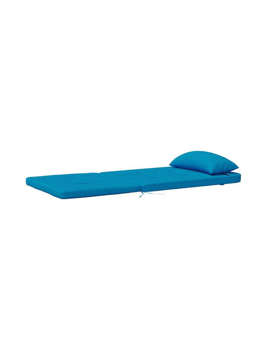 vidaXL Waterproof Garden Chair Cushion with Backrest Light Blue 2pcs 58x126cm