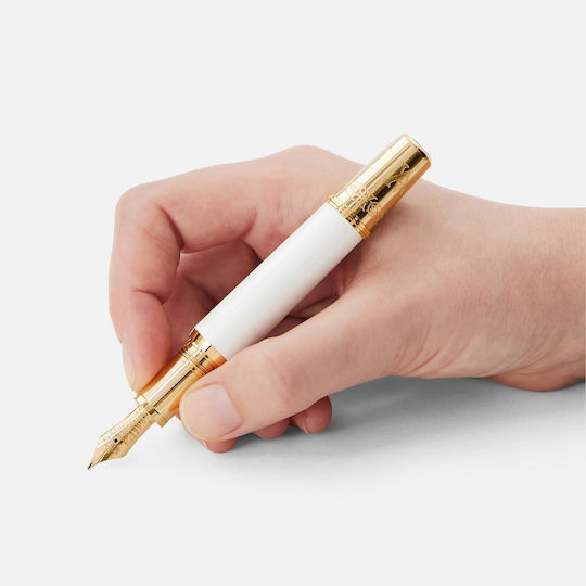 MontBlanc Writing Pen Gold with Blue Ink