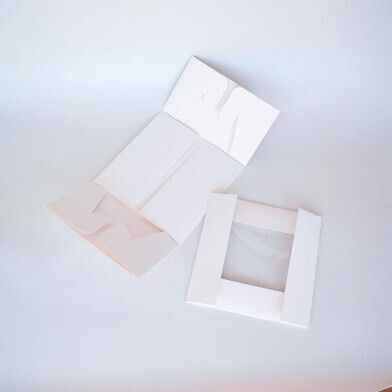 Paper Pastry Shop Box Window On Lid