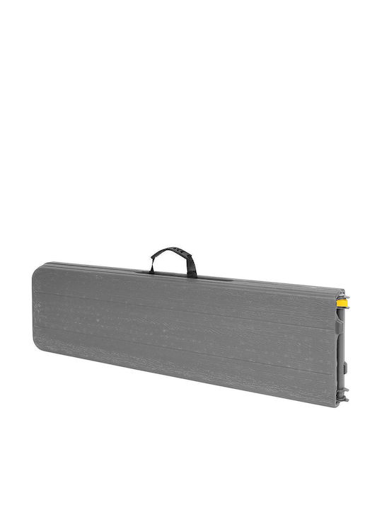 Bench Outdoor Metal Gray 183x28x43cm