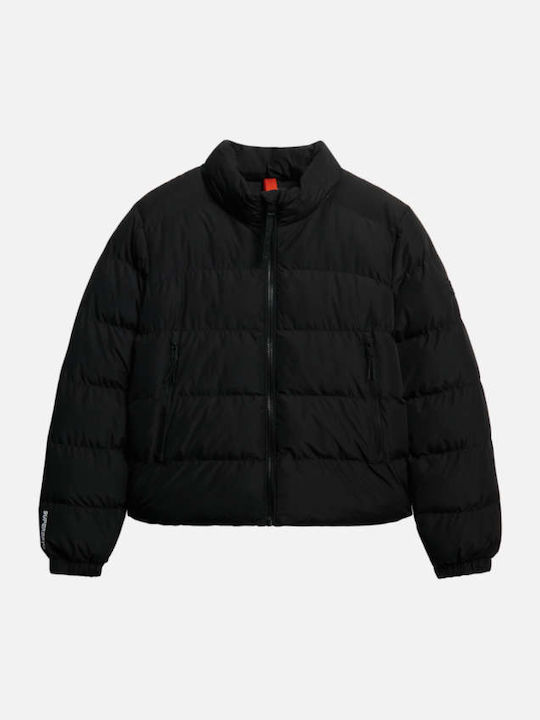 D1 Sdsw Non Hooded Sports Puffer Jkt Γυναικείο Αθλητικό Μπουφάν Μαύρο