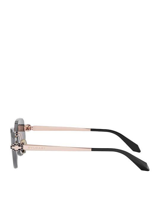 Bvlgari Unisex Sonnenbrille mit Gold Metall Gestell und Gray Linse