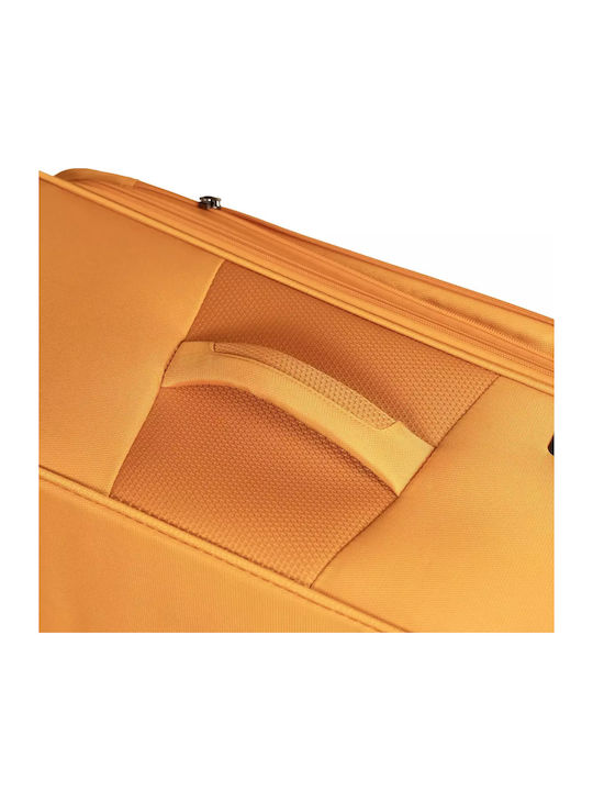 Newcom Reisegepäck Stoff Orange mit 4 Räder Koffer-Set 2 Stück Mittel/Groß