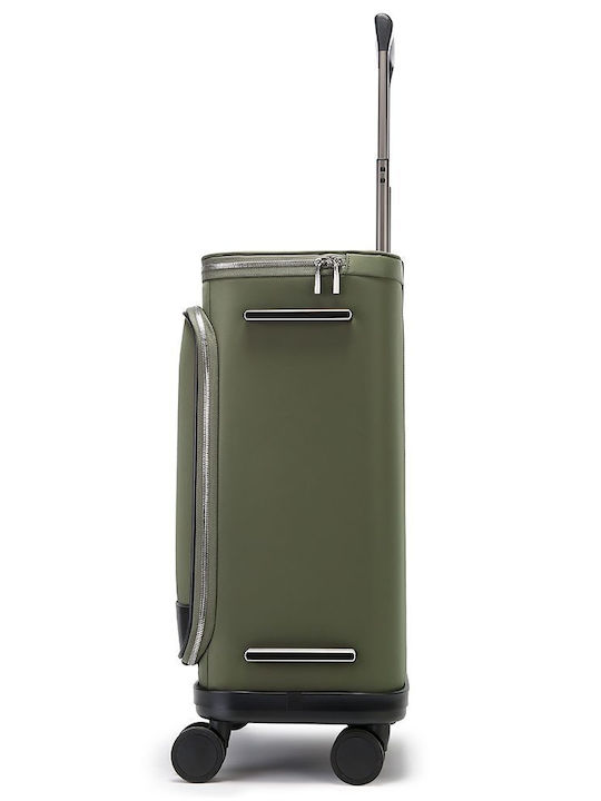 Bange Medium Fabric Khaki Travel Suitcase with 4 Wheels Height 57cm