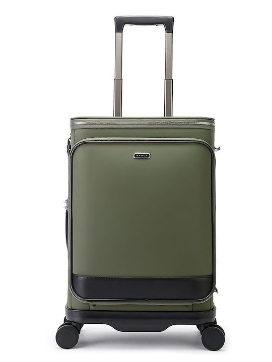 Bange Medium Fabric Khaki Travel Suitcase with 4 Wheels Height 57cm