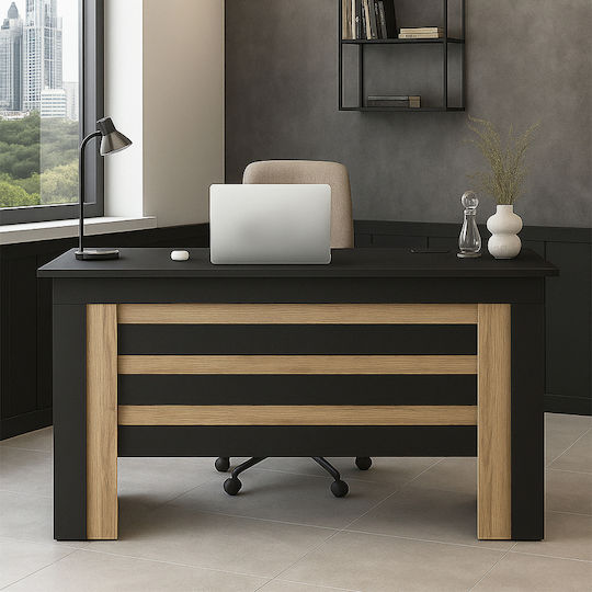 Γραφείο Epito 140x59.6x76.8εκ. Ανθρακί - Sepet Oak